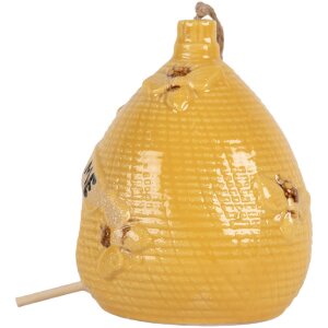 Clayre & Eef 6CE2321 Decoratie Vogelhuis Ø 11x14 cm Geel
