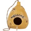 Clayre & Eef 6CE2321 Decoratie Vogelhuis Ø 11x14 cm Geel