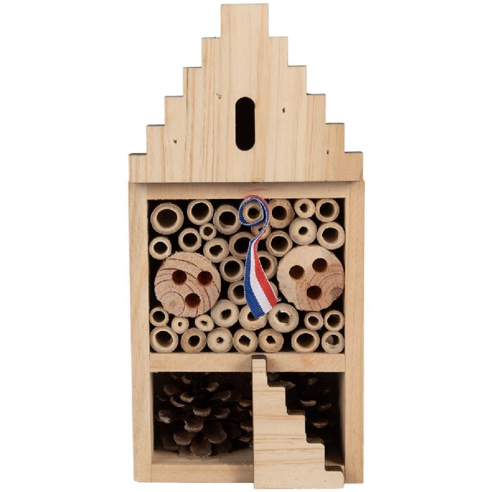 Clayre & Eef 6H2437 Insectenhotel 12x7x25 cm Hout Landelijke Stijl