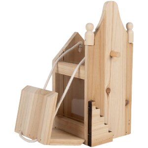 Clayre & Eef 6H2438 Vogelhuis 10x11x23 cm Hout