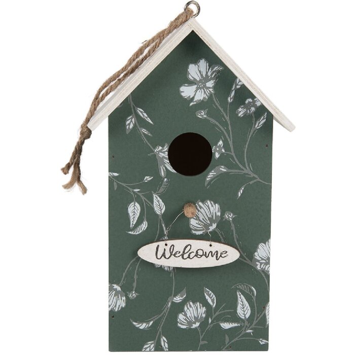 Clayre & Eef 6H2439 Vogelhuis 15x10x22 cm