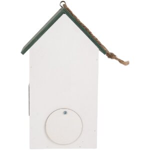 Clayre & Eef 6H2440 Vogelhuis 15x10x22 cm Wit Groen