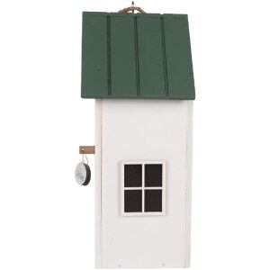Clayre & Eef 6H2440 Vogelhuis 15x10x22 cm Wit Groen