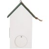 Clayre & Eef 6H2440 Vogelhuis 15x10x22 cm Wit Groen