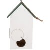 Clayre & Eef 6H2440 Vogelhuis 15x10x22 cm Wit Groen