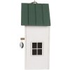 Clayre & Eef 6H2440 Vogelhuis 15x10x22 cm Wit Groen