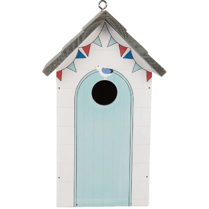 Clayre & Eef 6H2441 Vogelhuis 15x10x22 cm witgrijs