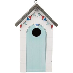 Clayre & Eef 6H2441 Vogelhuis 15x10x22 cm witgrijs