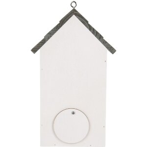 Clayre & Eef 6H2441 Vogelhuis 15x10x22 cm witgrijs