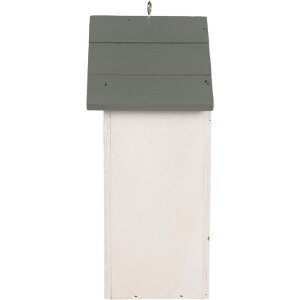 Clayre & Eef 6H2441 Vogelhuis 15x10x22 cm witgrijs
