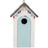 Clayre & Eef 6H2441 Vogelhuis 15x10x22 cm witgrijs