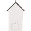 Clayre & Eef 6H2441 Vogelhuis 15x10x22 cm witgrijs
