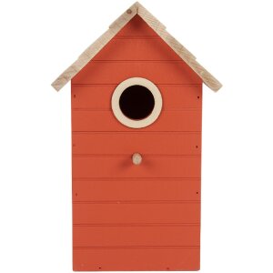 Clayre & Eef 6H2442 Vogelhuis 15x10x22 cm Rot Braun