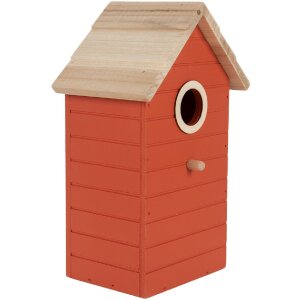 Clayre & Eef 6H2442 Vogelhuis 15x10x22 cm Rot Braun