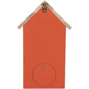 Clayre & Eef 6H2442 Vogelhuis 15x10x22 cm Rot Braun