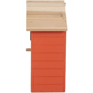 Clayre & Eef 6H2442 Vogelhuis 15x10x22 cm Rot Braun