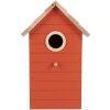Clayre & Eef 6H2442 Vogelhuis 15x10x22 cm Rot Braun