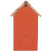 Clayre & Eef 6H2442 Vogelhuis 15x10x22 cm Rot Braun