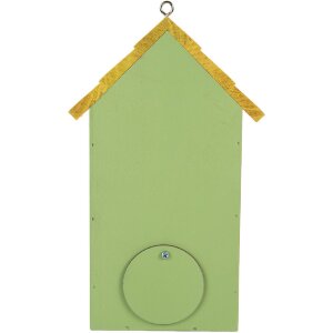 Clayre & Eef 6H2443 Vogelhuis 15x10x22 cm Groen en Geel