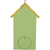 Clayre & Eef 6H2443 Vogelhuis 15x10x22 cm Groen en Geel