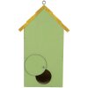 Clayre & Eef 6H2443 Vogelhuis 15x10x22 cm Groen en Geel