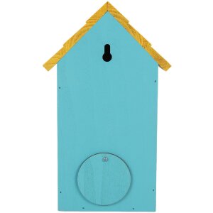 Clayre & Eef 6H2444 Vogelhuis 15x10x22 cm Blauw Geel