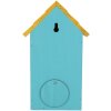 Clayre & Eef 6H2444 Vogelhuis 15x10x22 cm Blauw Geel
