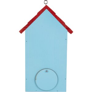 Clayre & Eef 6H2447 Vogelhuis 15x10x22 cm Blauw en Rood