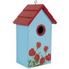 Clayre & Eef 6H2447 Vogelhuis 15x10x22 cm Blauw en Rood