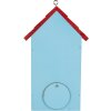 Clayre & Eef 6H2447 Vogelhuis 15x10x22 cm Blauw en Rood
