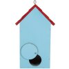 Clayre & Eef 6H2447 Vogelhuis 15x10x22 cm Blauw en Rood