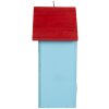 Clayre & Eef 6H2447 Vogelhuis 15x10x22 cm Blauw en Rood