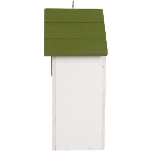 Clayre & Eef 6H2449 Vogelhuis 15x10x22 cm Wit Groen