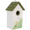 Clayre & Eef 6H2449 Vogelhuis 15x10x22 cm Wit Groen