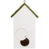 Clayre & Eef 6H2449 Vogelhuis 15x10x22 cm Wit Groen