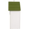 Clayre & Eef 6H2449 Vogelhuis 15x10x22 cm Wit Groen