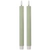 Clayre & Eef 6CA0002GR LED-kaarsen Set 2 Ø 2x25 cm