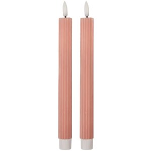 Clayre & Eef 6CA0002P LED Kaarsen Set 2 Roze 2x25 cm