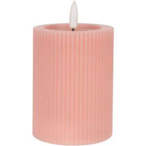 Clayre & Eef 6CA0003P LED Kaars Roze 8x13 cm