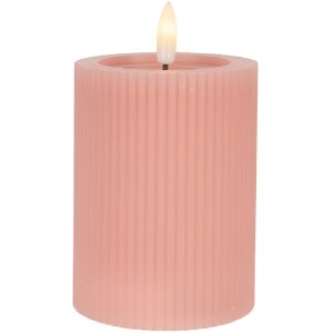 Clayre & Eef 6CA0003P LED Kaars Roze 8x13 cm