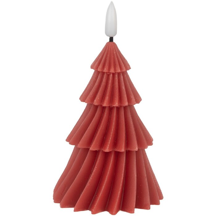 Clayre & Eef 6CA0005 LED-kaars Kerstboom Ø 8x13 cm