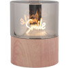 Clayre & Eef 6CA0006 LED Kandelaar Ø 8x10 cm 3xAAA