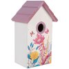 Clayre & Eef 6H2452 Vogelhuis 15x10x22 cm Wit-Roze