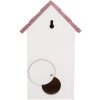 Clayre & Eef 6H2452 Vogelhuis 15x10x22 cm Wit-Roze