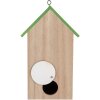 Clayre & Eef 6H2453 Vogelhuis 14x10x23 cm Wit Groen