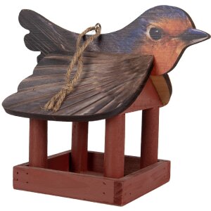 Clayre & Eef 6H2455 Vogelhuisje 17x25x21 cm Rot Braun