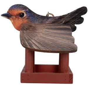 Clayre & Eef 6H2455 Vogelhuisje 17x25x21 cm Rot Braun