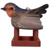 Clayre & Eef 6H2455 Vogelhuisje 17x25x21 cm Rot Braun