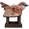 Clayre & Eef 6H2456 Vogelhuis 17x25x21 cm Bruin-Beige