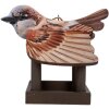 Clayre & Eef 6H2456 Vogelhuis 17x25x21 cm Bruin-Beige